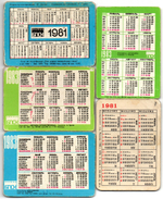 № 96 Набор из 5 переливных (стерео) Календариков . Мультфильмы СССР 1981, 1983 год.