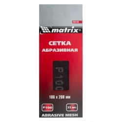 Сетка абразивная, P 100, 106 х 280 мм, 25 шт.// Matrix