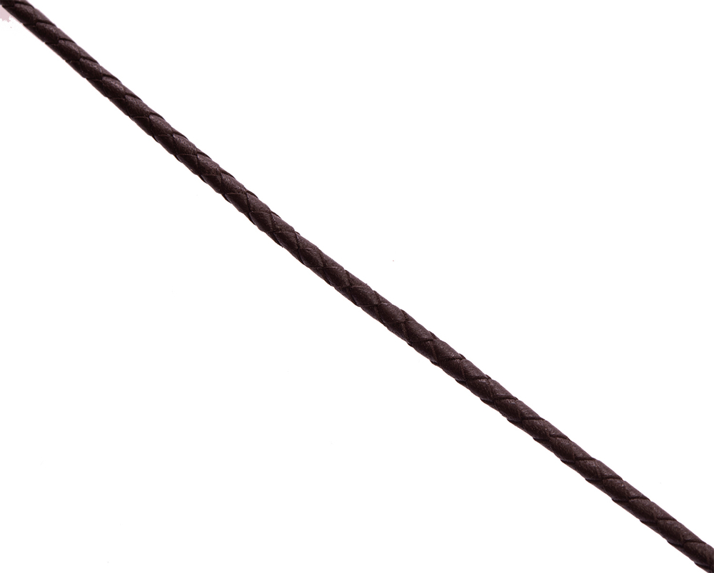 Шнурок плетеный коричневый Ø 2.0 - 2.2 мм, дл. 50 см