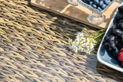 "Кальяри" журнальный столик из искусственного ротанга (гиацинт), цвет соломенный