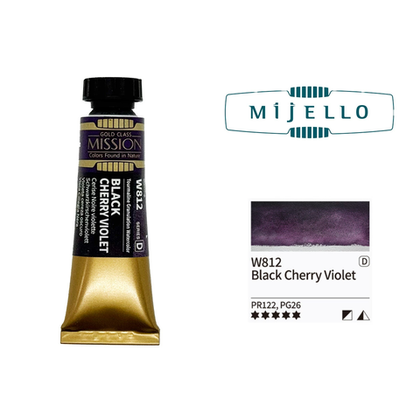 Акварель Mijello Granulation 15 мл. W812 [D] Black Cherry Violet