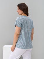 Футболка Фк-127/шалфей-полоскабуквы