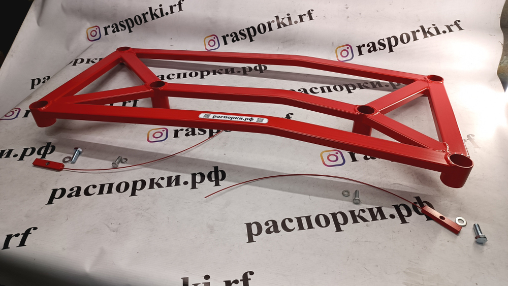 Усилитель жесткости передний нижний 6-и точечный Mitsubishi Outlander 2 XL, Citroen C-Crosser и Peugeot 4007 (ПОД ЗАКАЗ)