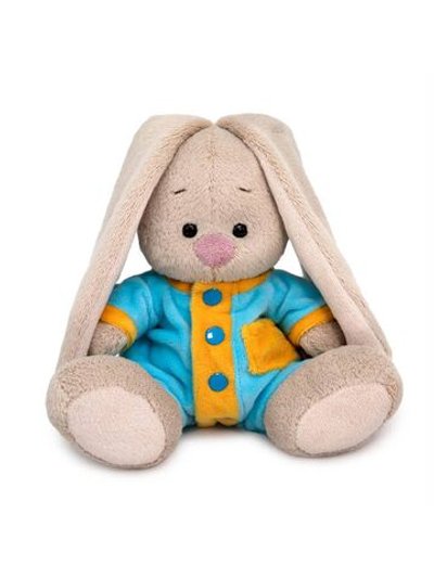 Мягкая игрушка Зайка Ми в голубом комбинезоне 15 см