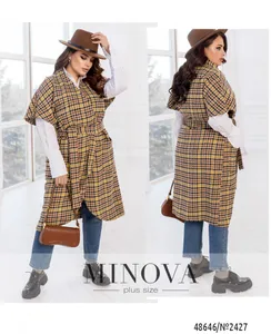 Кардиган 2427-бежевый-черный Minova