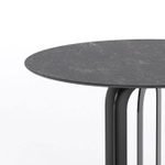 Стол круглый Castro 100, керамика матовая, черная
