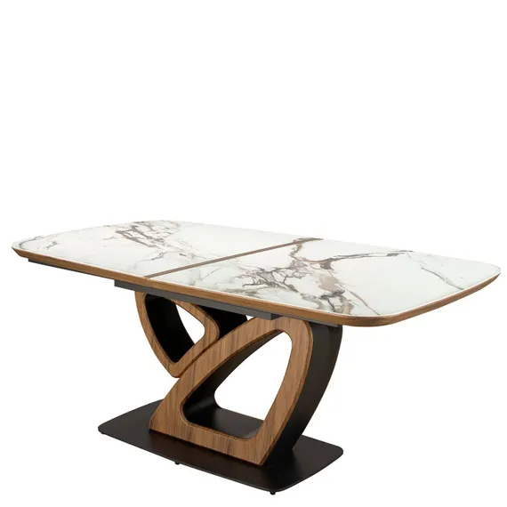 Раздвижной обеденный стол Angel Cerda 1161, 180-230х100 см, керамика, орех