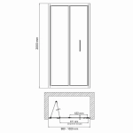 Душевая дверь WasserKRAFT Weser 78F12 100 стекло прозрачное/профиль серебро