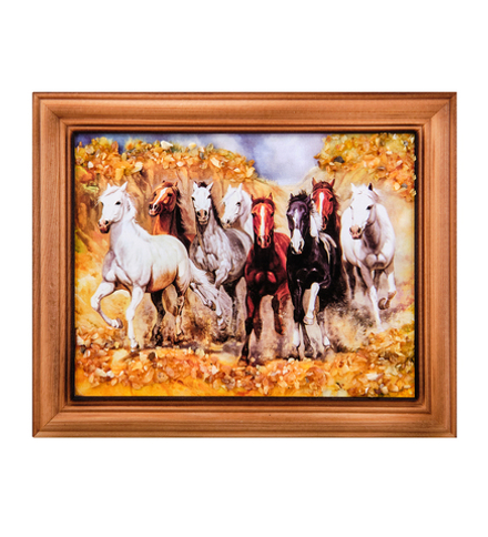 AMB-74/63 Картина «AAAAA» (с янтарной крошкой) дер.краш.рамка 12х15