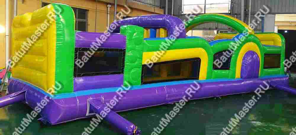 Надувной батут "Длинная полоса препятствий" 10*4*3 м