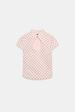 ZARA ТОП С ВОРОТНИКОМ-СТОЙКОЙ, ЦВЕТ РОЗОВОГО МЕЛА