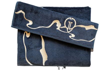 Полотенце маxровое 100x150 Garda Decor Мелодия графит 650г/м2