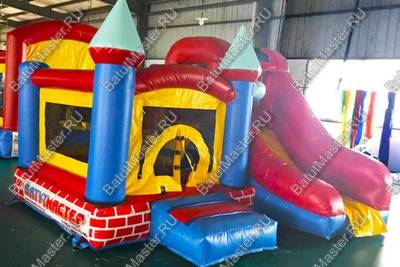 Детский надувной батут "Замок непосед", размер 5*3*2,2 м