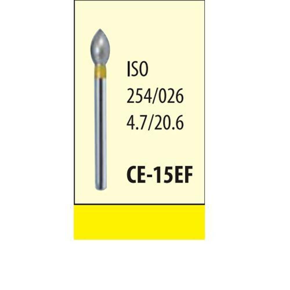 Боры алмазные CE-15EF(желтые) MANI упак (5шт)