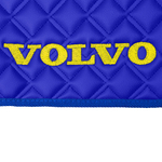 Ковры VOLVO FH-12 2009-2013г (автомат) (экокожа, синий, синий кант, желтая вышивка)
