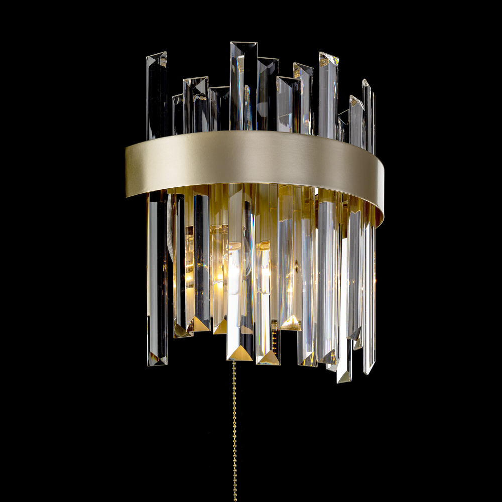 Citilux Лаура CL301422 Бра хрустальное с выключателем Шампань
