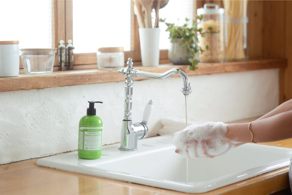Dr. Bronner’s Lemongrass & Lime - жидкое мыло для тела и волос /   355  ml  / GTIN 0018787830550