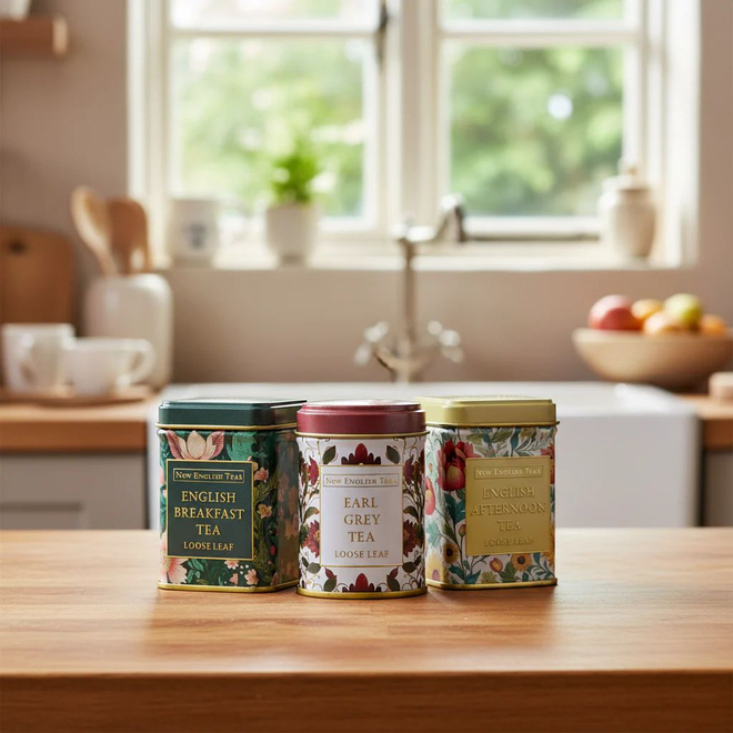 New English Teas Набор листового чая Mini Tea Tin Set, 3шт