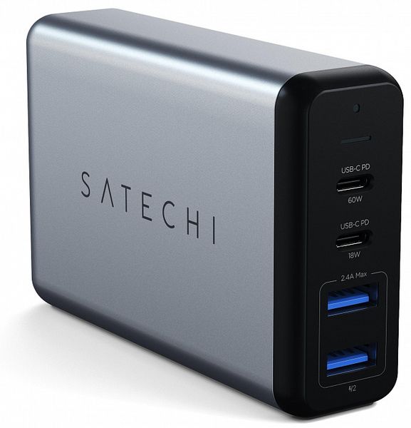 Сетевое зарядное устройство Satechi Dual Travel Charger 78W ST-MC2TCAM (Silver)