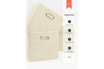 Набор складных коробок для хранения Home One, 30х30х30см, 3шт, металл. ручки, бежевый