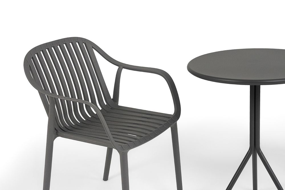 "Мохито" обеденная группа на 2 персоны, цвет темно-серый