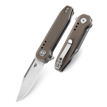 Нож туристический Bestech Syntax сталь 14C28N, рукоять Микарта коричневая