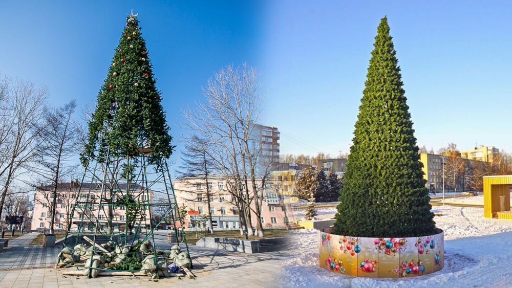 каркасная елка уличная