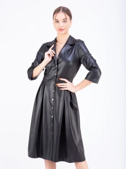 Платье женское кожаное, платье экокожа