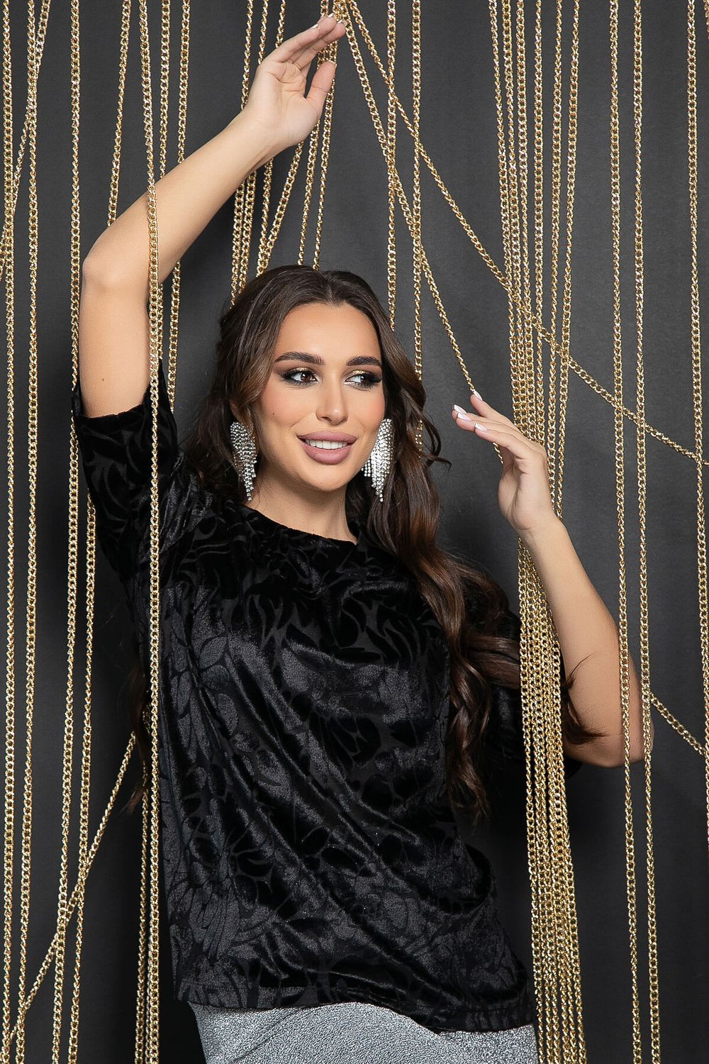 Блуза Твоя стихия (черная) Б11656 LT Collection