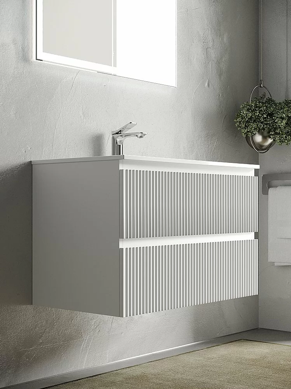 Тумба с раковиной Sancos SNOB R SNR80W 80 Bianco
