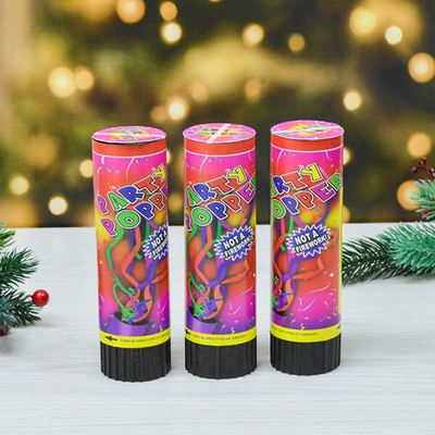 Набор пневматических хлопушек 3шт 15,5см "Конфетти, фольга, серпантин"