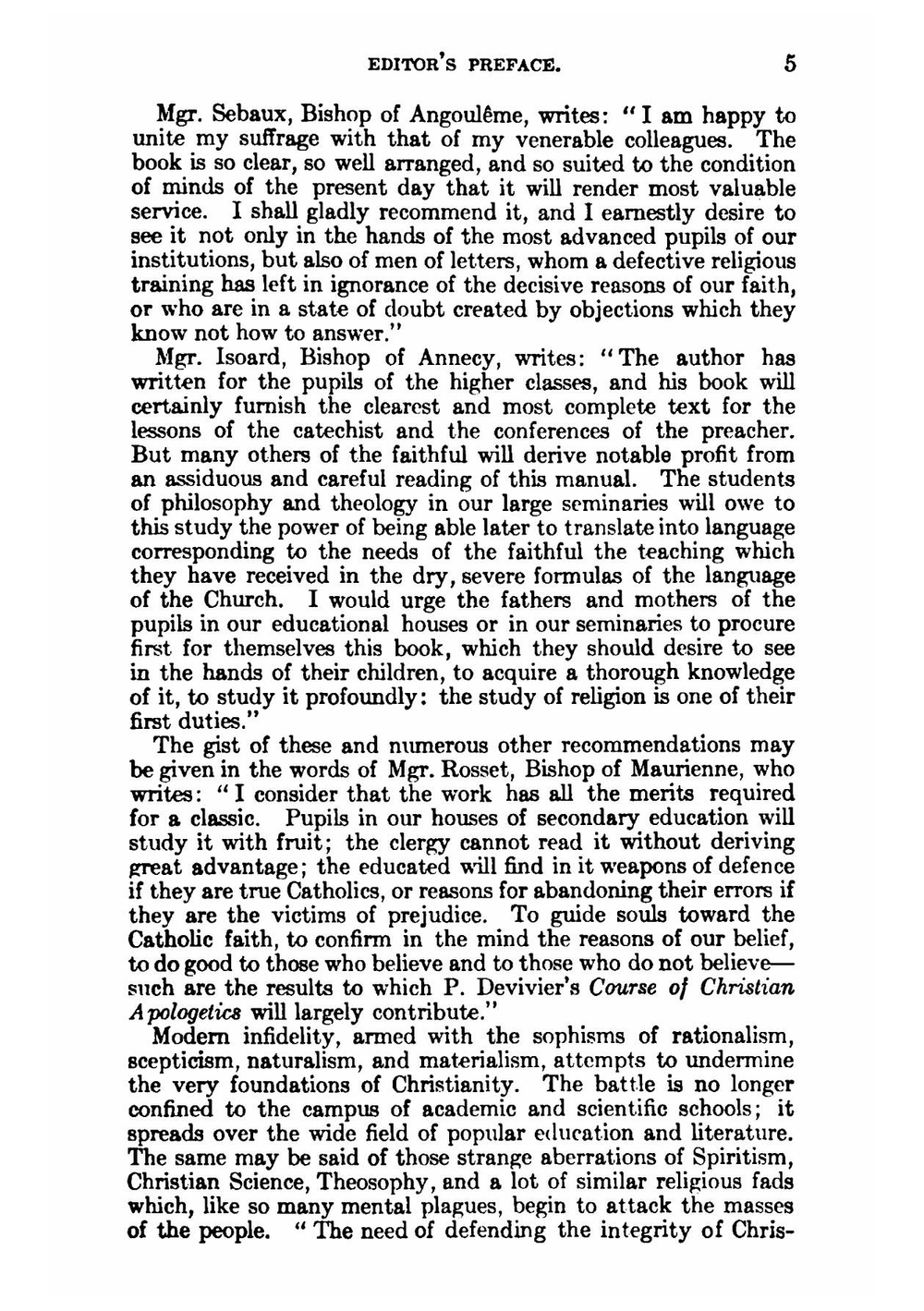 Christian apologetics: a defense of the Catholic faith | Walter Devivier