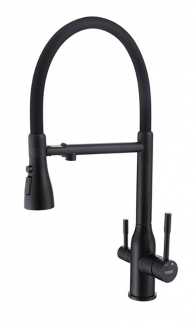 15050-C Смес. для кухни под фильт., МАГНИТ. (ЧЕР.+ЧЕР.) ViEiR (10/1шт)