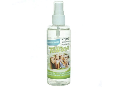 Спрей от клещей, комаров, мошек, слепней, москитов 120мл на тело Тайгон