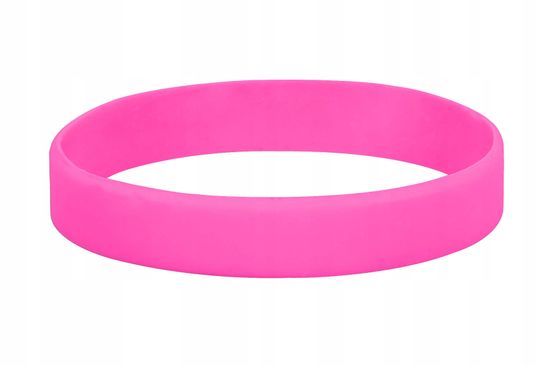 Силиконовый браслет 12мм. Розовый