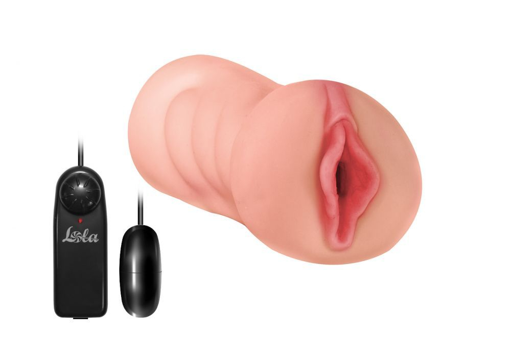 Двусторонний мастурбатор Lola Games Satisfaction Lucky charm, 16 см, с вибропулей