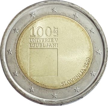2 евро 2019 Словения «100 лет основанию Люблянского университета»