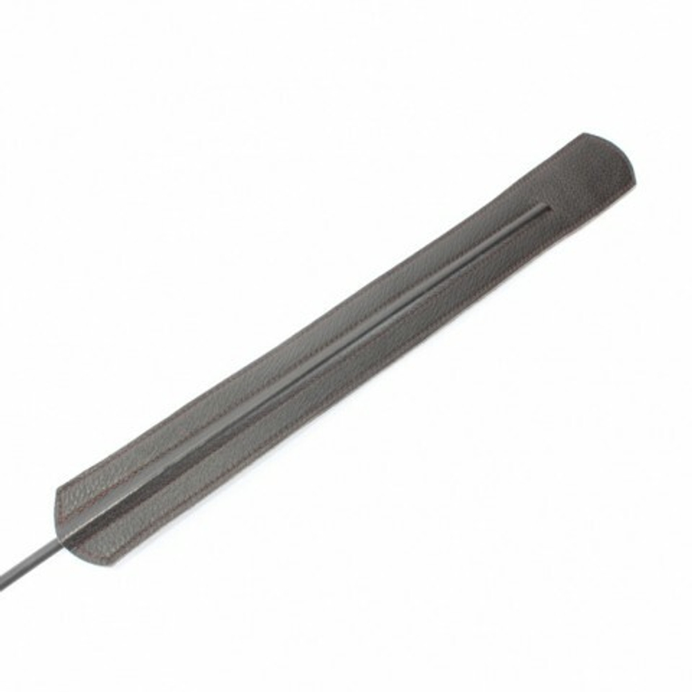 Стек королевский из коричневой кожи