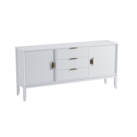 Комод «Бридж» 2 двери 3 ящика белый лак