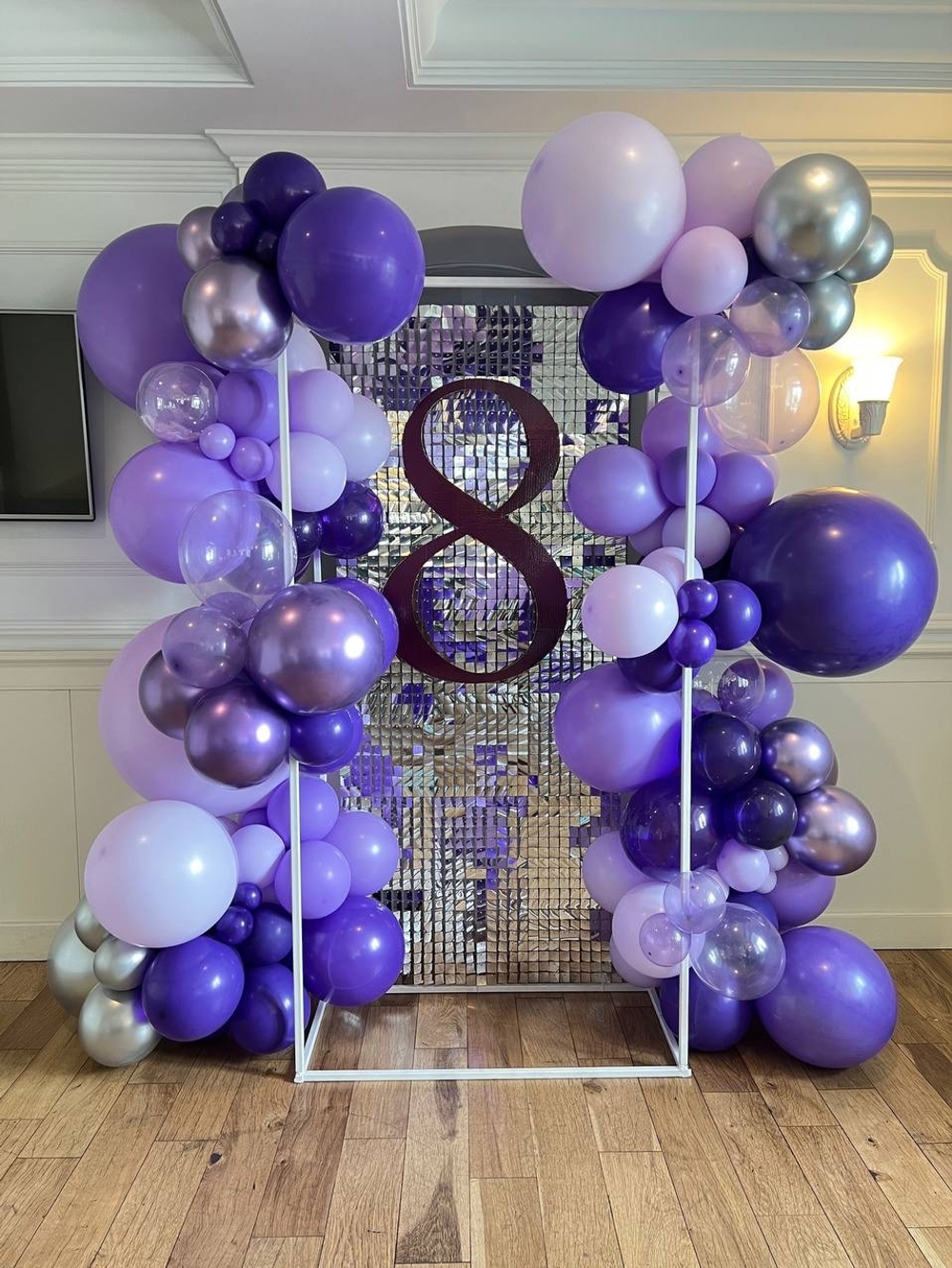 Фотозона на 8 марта, пайетка Solaair сиреневый/фиолетовый №2855