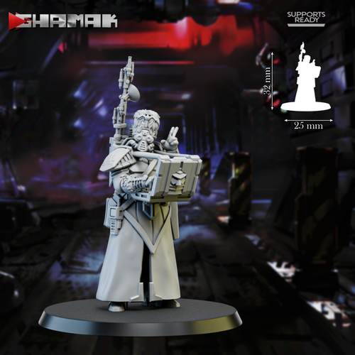 Astra Militarum Vostroyan Firstborn Связист №2 миниатюра для dnd, днд, pathfinder, фентези, Настольная игра, НРИ, Варгейм, РПГ