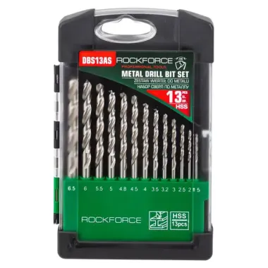 Сверла по металлу, набор 13пр. RockFORCE RF-DBS13AS