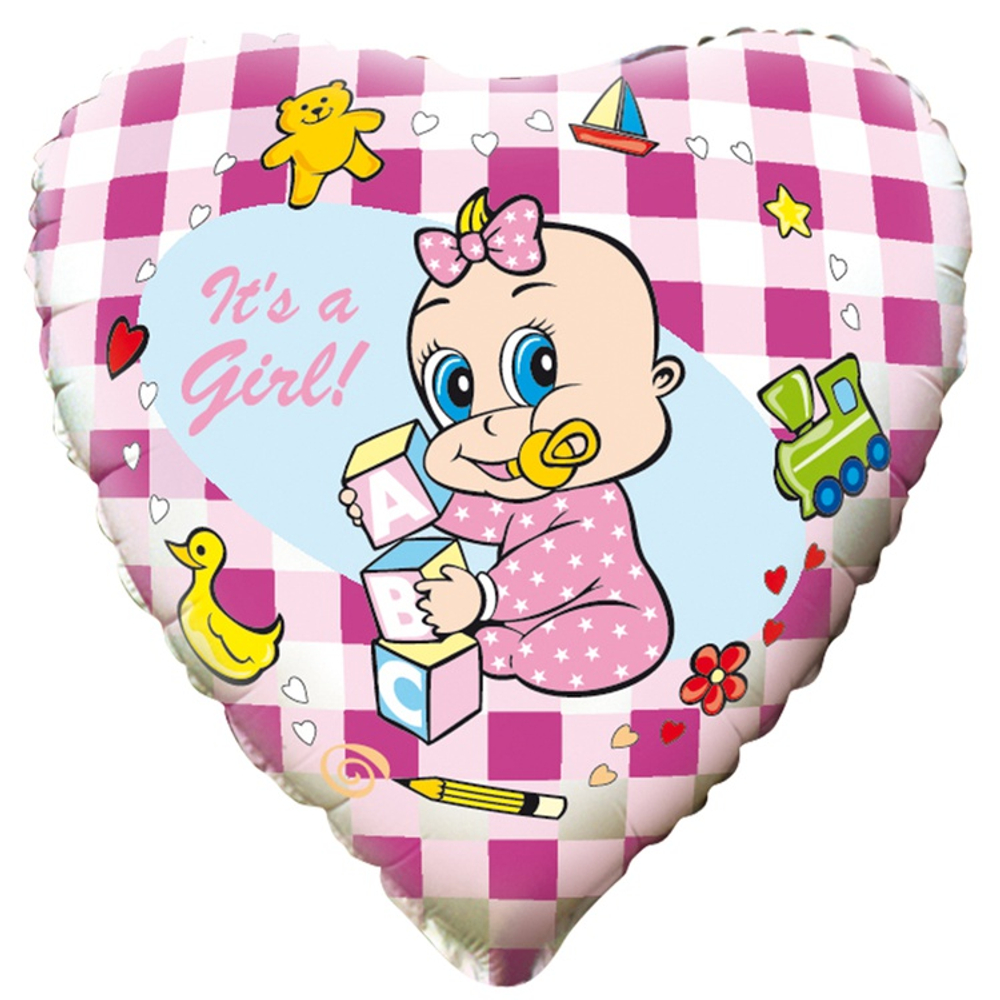 Шар Фольгированный Младенец девочка (Розовый)