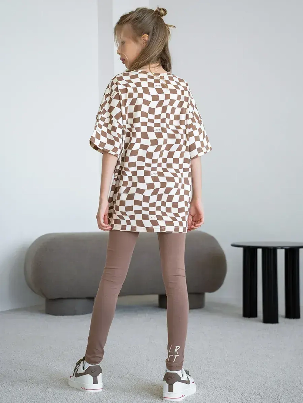 Костюм для девочки летний в клетку