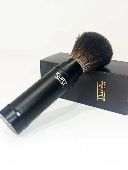 Дорожный помазок для бритья KURT, металлический тубус, К_10202S