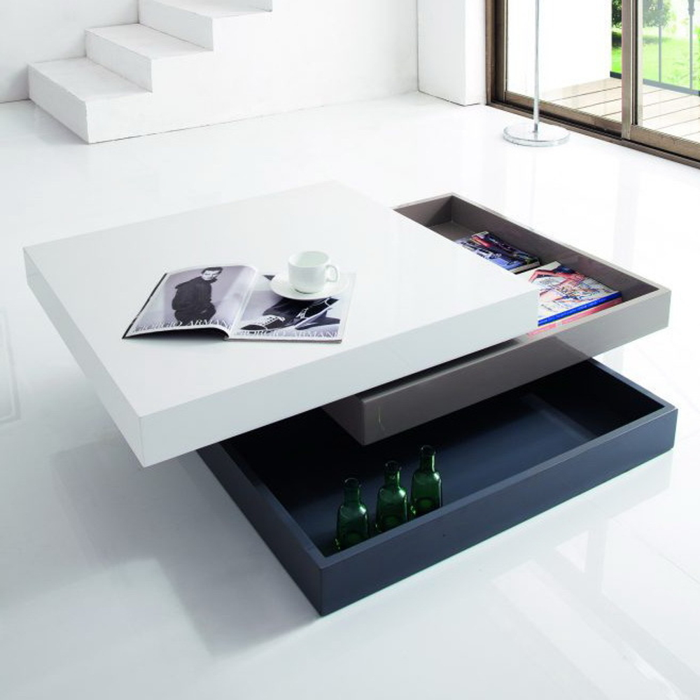 Стол журнальный СT1001 Белый/Серый