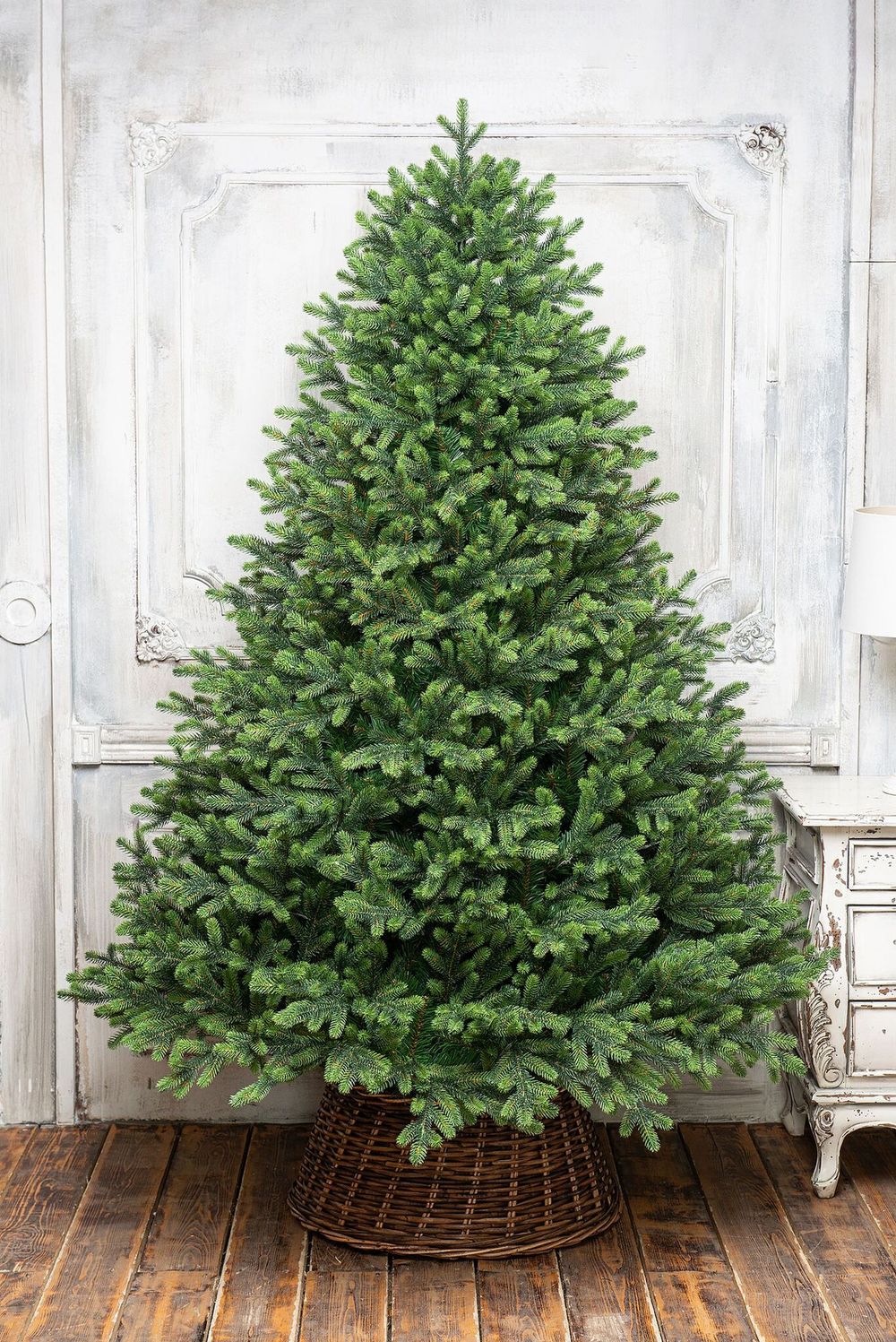 Елка с гирляндой 2в1 «Венецианская» (Литая+пвх) от 1,8 м до 3 м