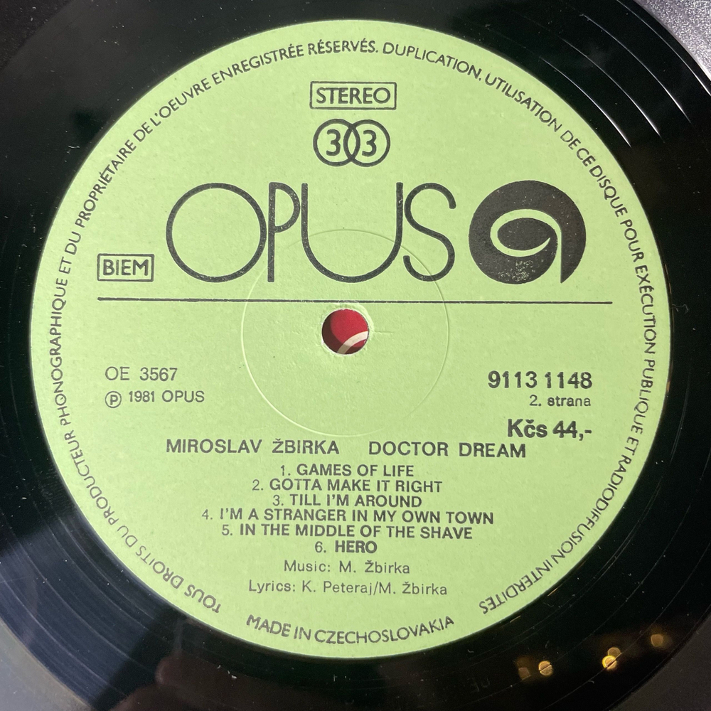 Винтажная виниловая пластинка LP Мирослав Жбирка Miroslav Zbirka, Doctor Dream (Чехословакия 1981)