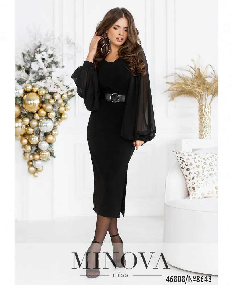 Платье 8643-черный Minova