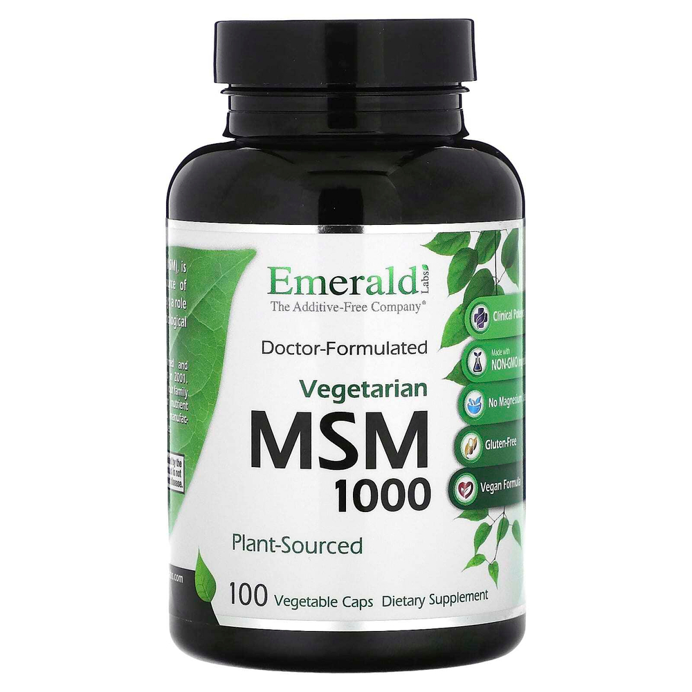 Emerald Laboratories, МСМ 1000, 100 растительных капсул (1000 мг в капсуле)